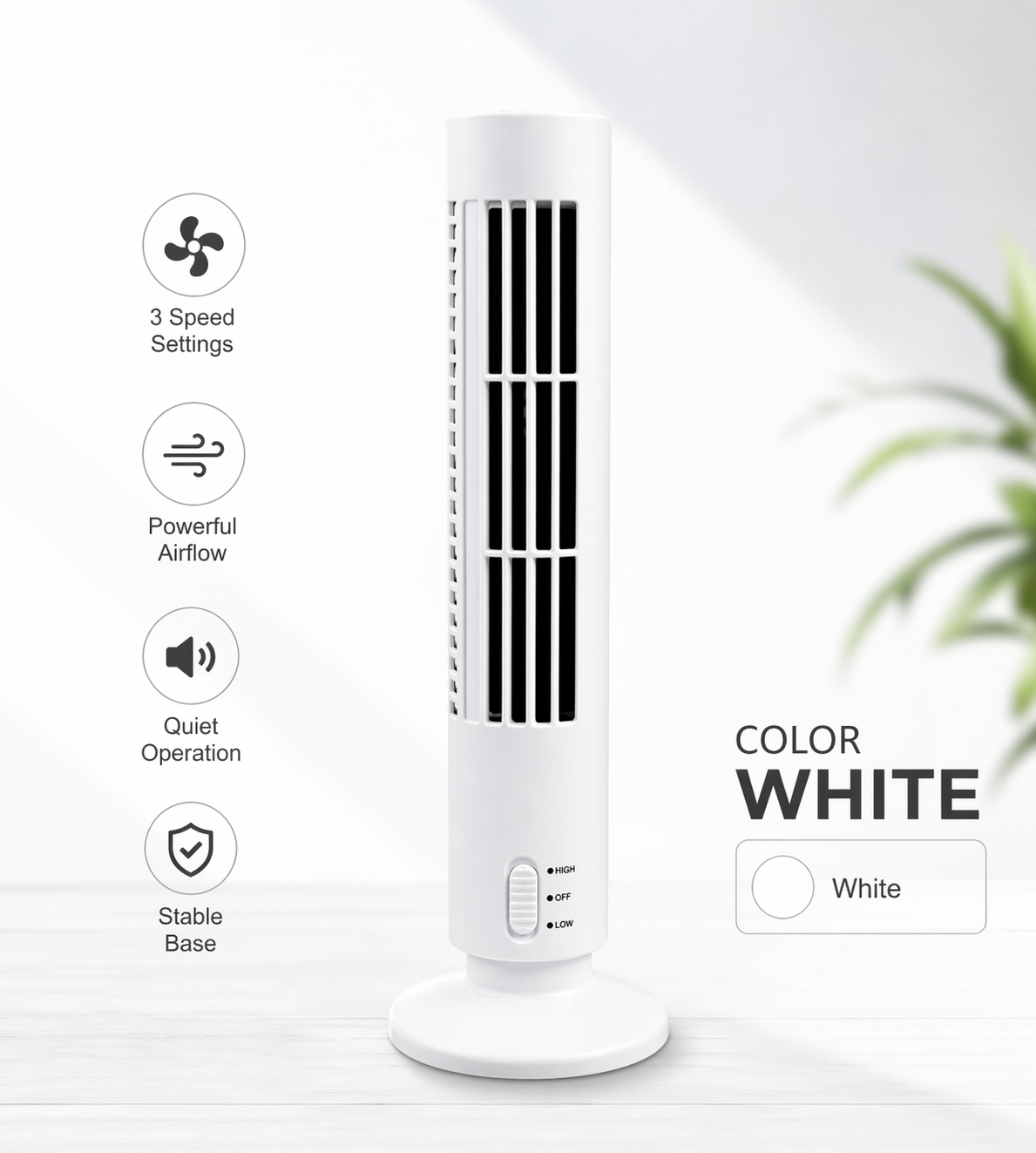 Portable USB Electric Fan – Compact & Adjustable Airflow
